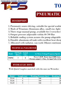 Pneumatic Torqueing Pump